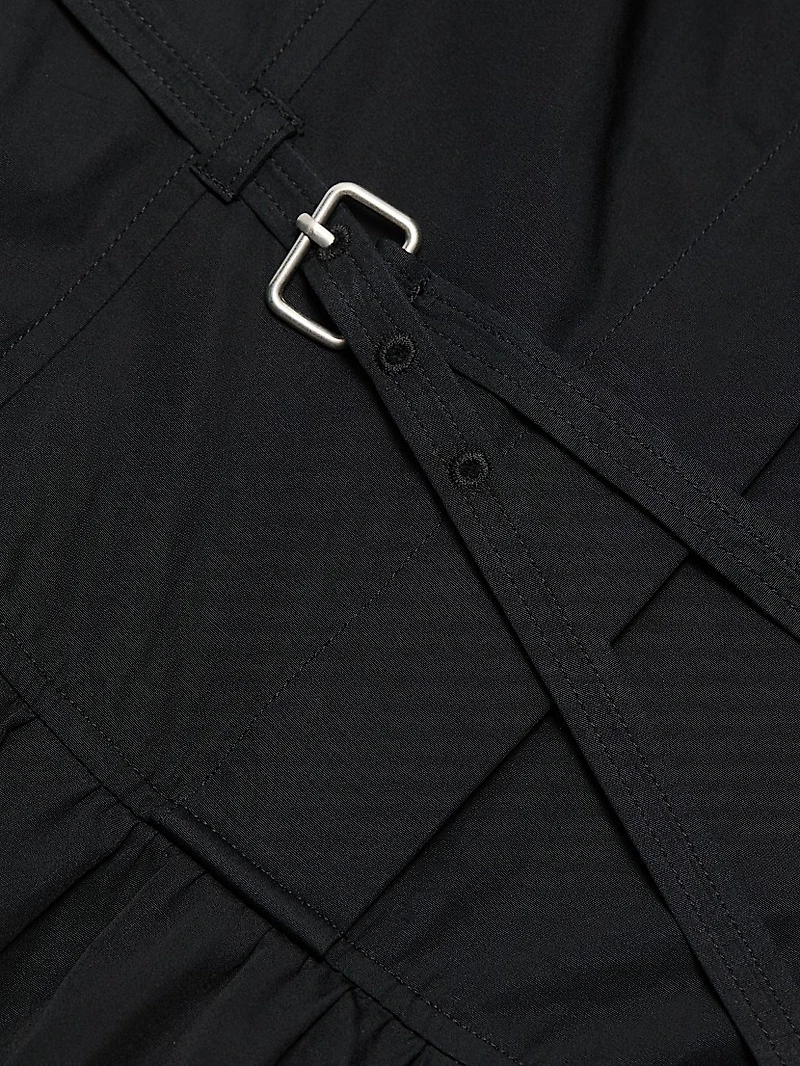 Cotton Belted Midi-Shirtdress