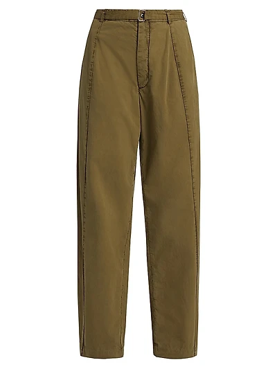 Belted Cotton Pants