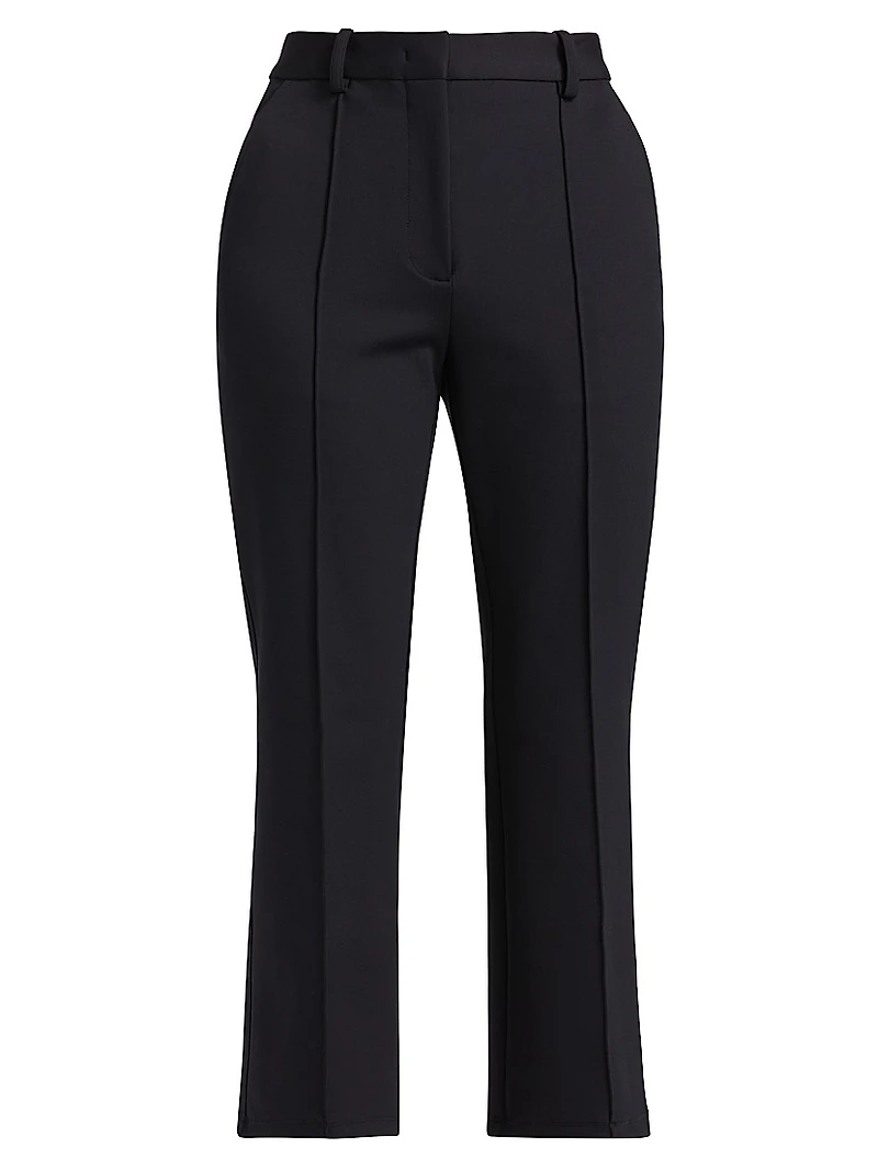 Pintuck Flared Crop Pants