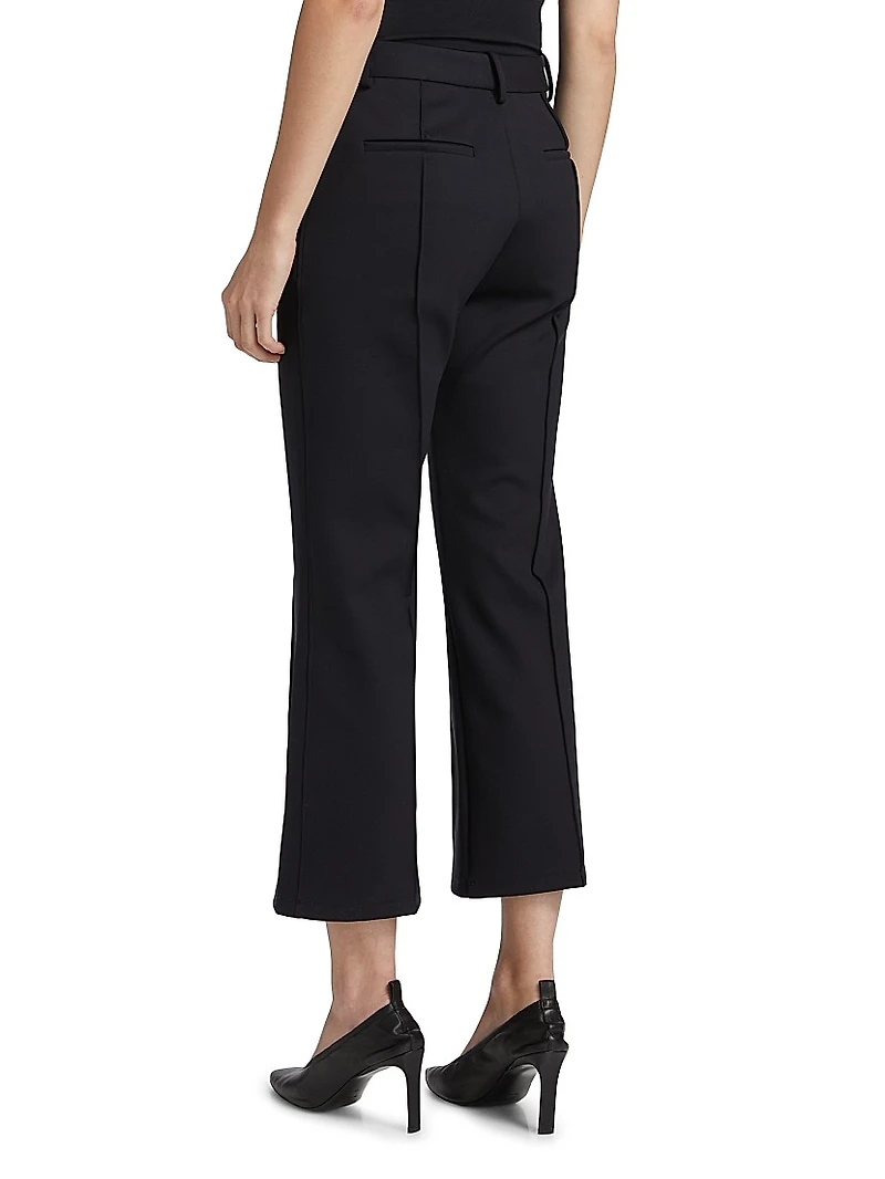 Pintuck Flared Crop Pants