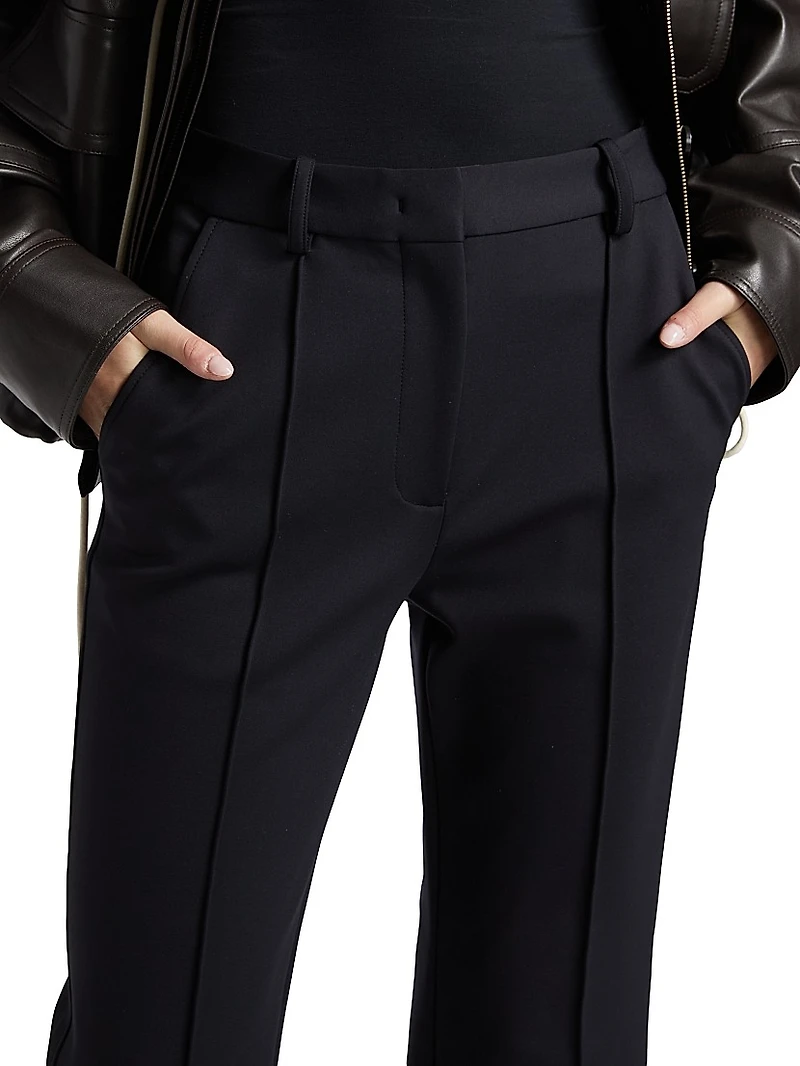 Pintuck Flared Crop Pants