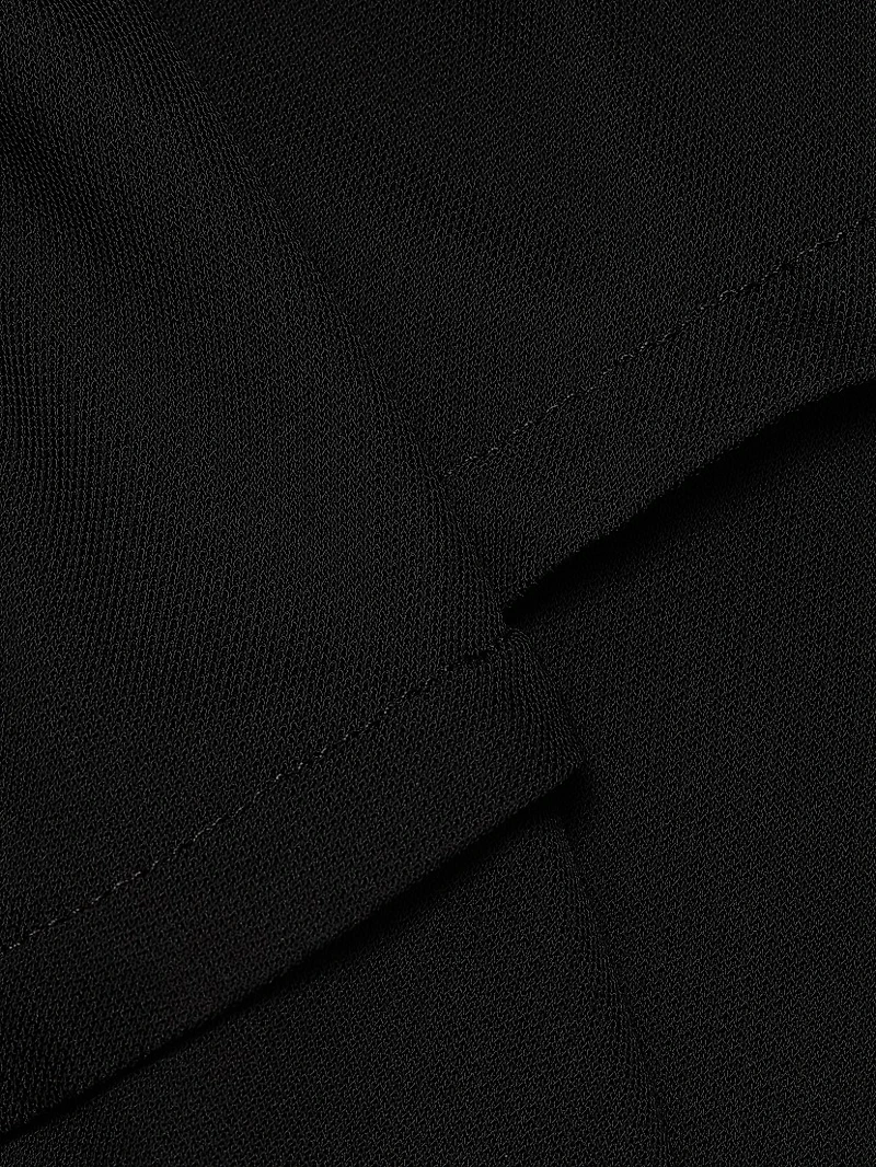 Draped Asymmetric Midi-Dress