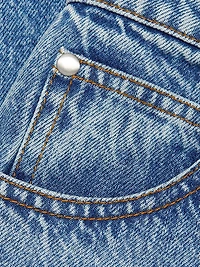 Slit Cotton Denim Maxi Skirt