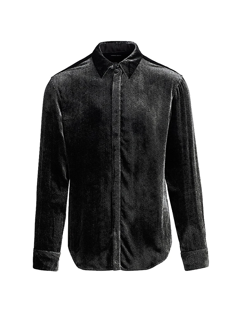 Velvet Tux Shirt