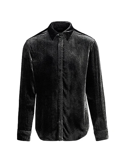 Velvet Tux Shirt