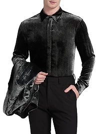 Velvet Tux Shirt