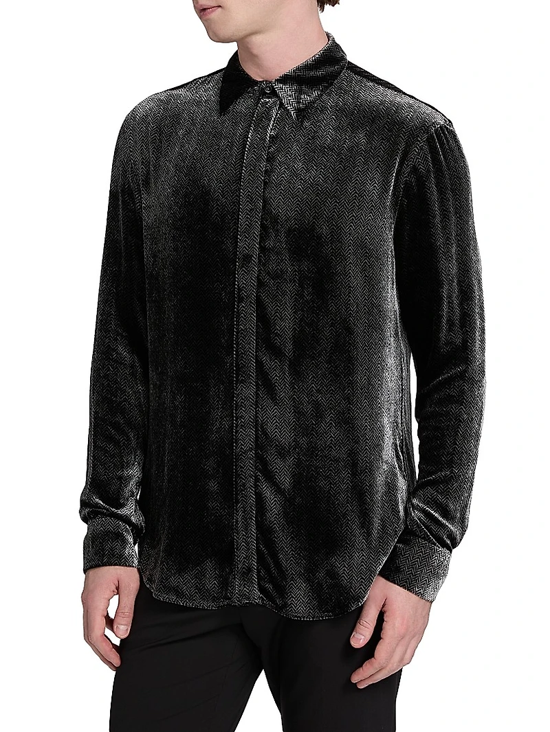 Velvet Tux Shirt