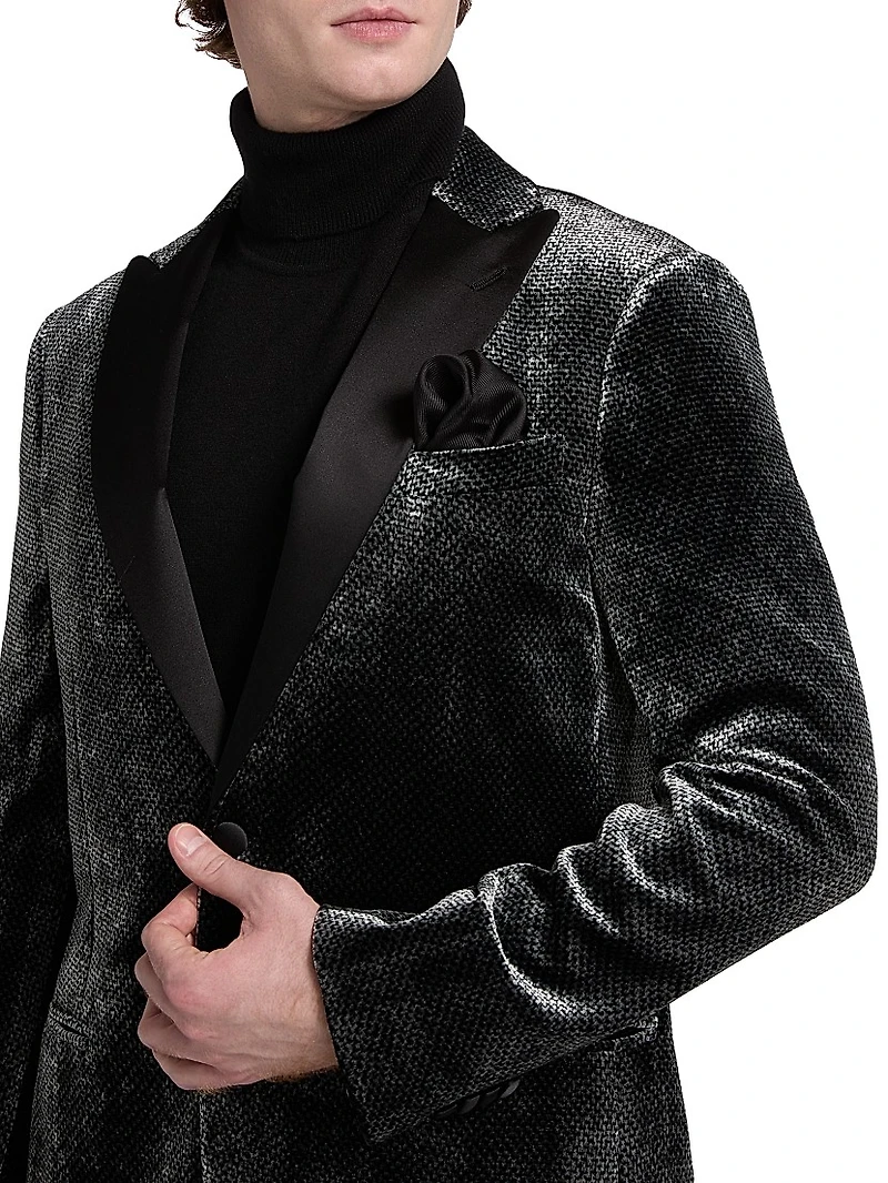 Textured Velvet Dinner Jacket