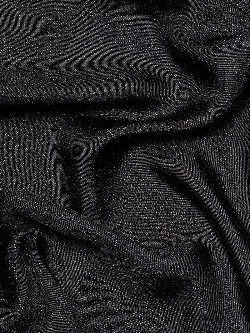 Silk Sequined Tux Shirt