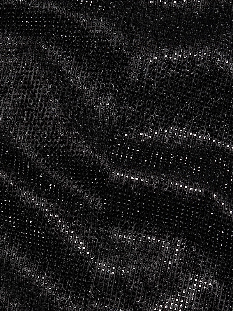 Sequined-Bib Cotton Tux Shirt