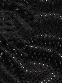 Sequined-Bib Cotton Tux Shirt