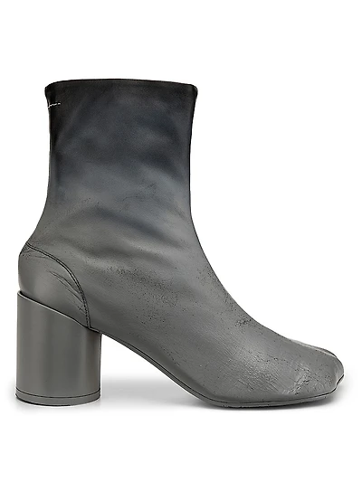 70MM Leather Ankle Boots