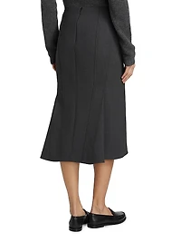 Bonded Wool Pencil Skirt