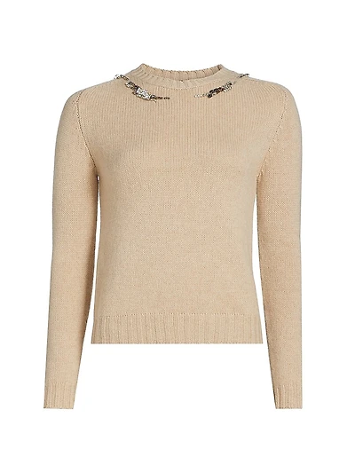 Embellished Wool Sweater