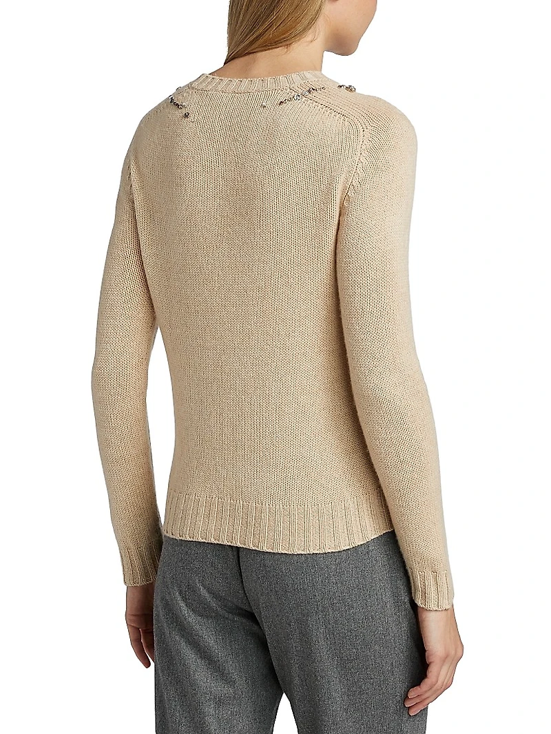 Embellished Wool Sweater
