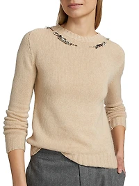 Embellished Wool Sweater