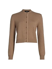 Crewneck Wool-Blend Cardigan