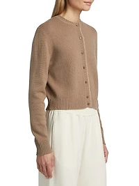 Crewneck Wool-Blend Cardigan