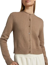 Crewneck Wool-Blend Cardigan