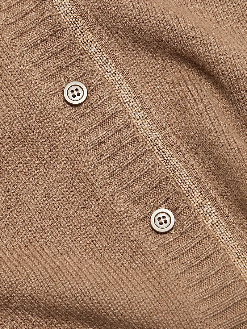 Crewneck Wool-Blend Cardigan
