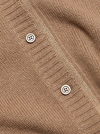 Crewneck Wool-Blend Cardigan
