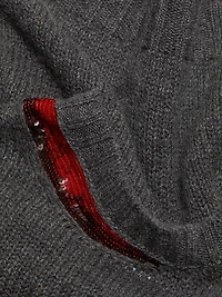 Sequin-Accented Cashmere Sweater