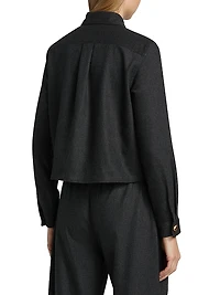 Flannel Wool Boxy Fit Shirt
