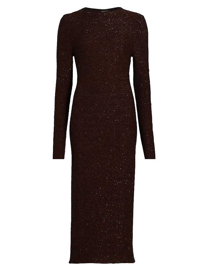 Sequin Knit Midi-Dress