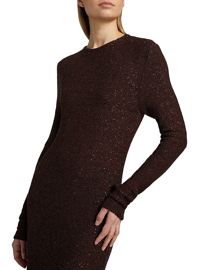 Sequin Knit Midi-Dress
