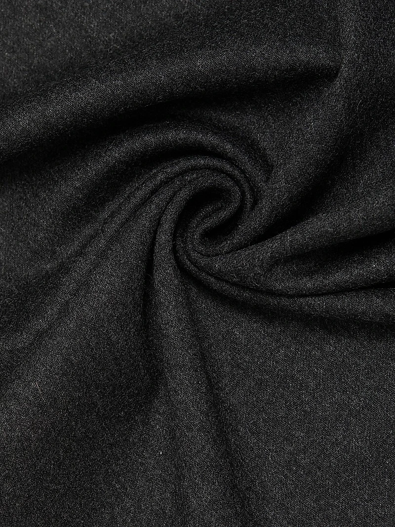 Flannel Wool-Blend Wide-Leg Trousers