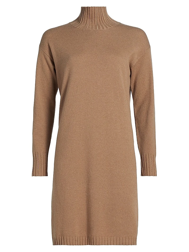 Turtlneck Wool-Blend Sweaterdress