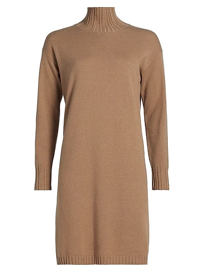 Turtlneck Wool-Blend Sweaterdress