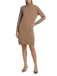 Turtlneck Wool-Blend Sweaterdress