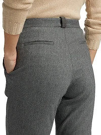 Flannel Wool-Cashmere Regular-Fit Trousers