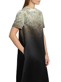Floral Ombré Silk Gown