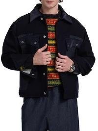 Wool Button-Front Jacket