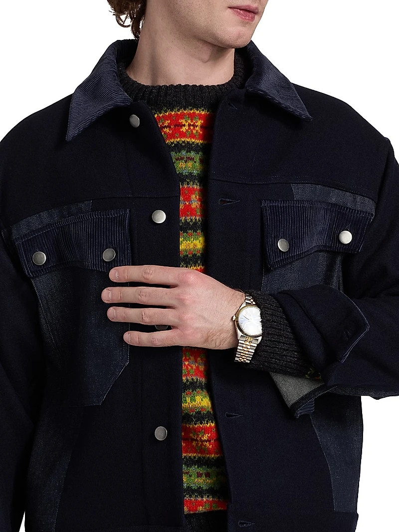 Wool Button-Front Jacket