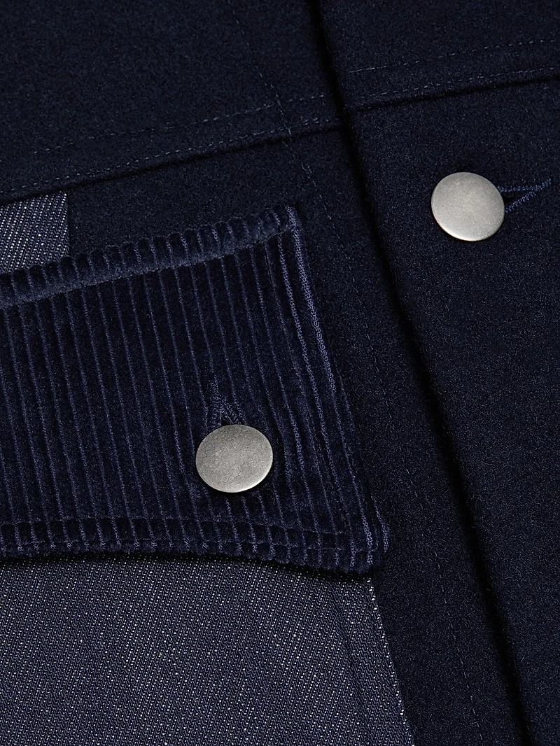 Wool Button-Front Jacket