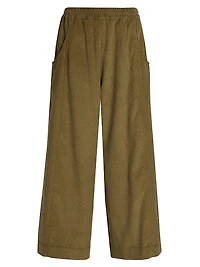 Corduroy Wide-Leg Pants