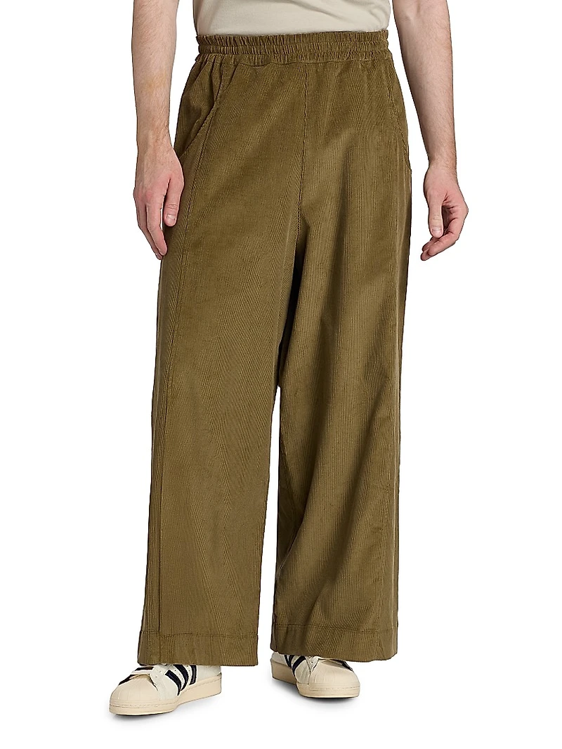 Corduroy Wide-Leg Pants