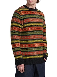 Fair Isle-Style Wool Crewneck Sweater