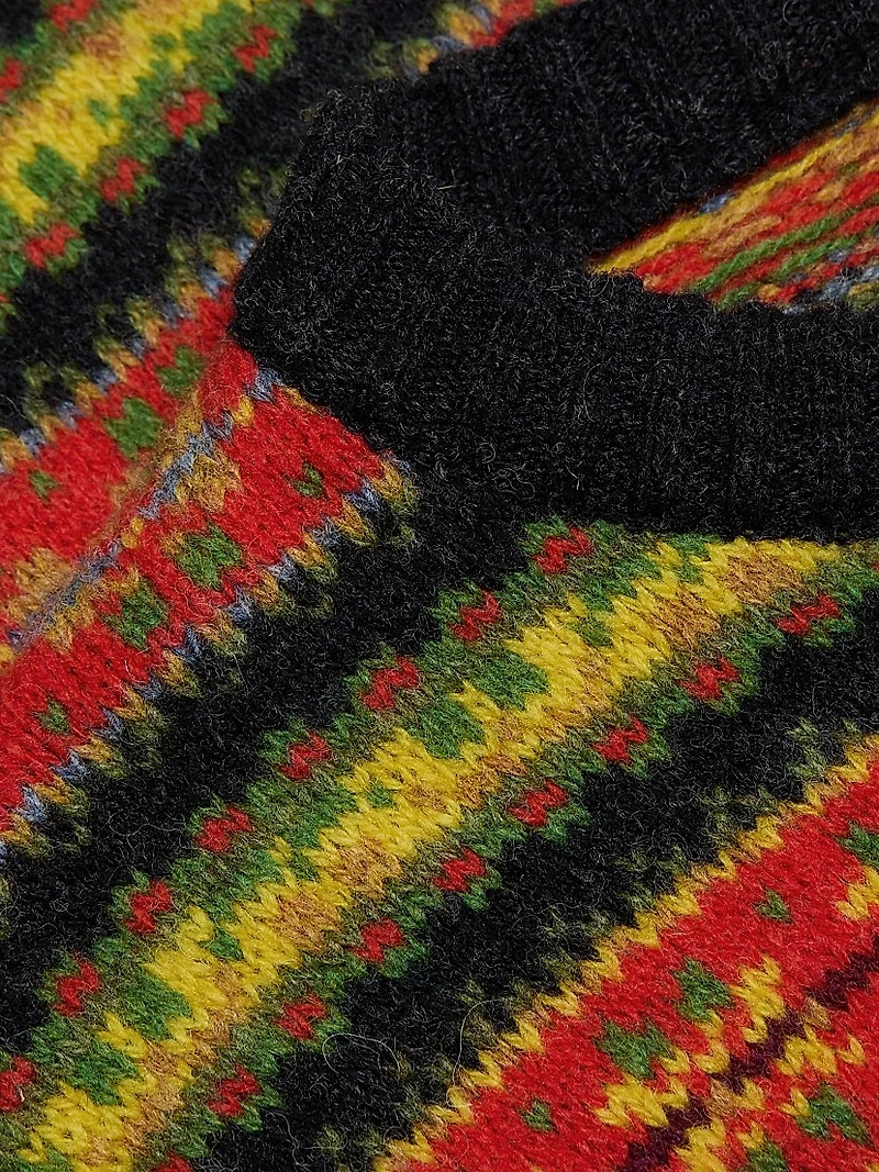 Fair Isle-Style Wool Crewneck Sweater