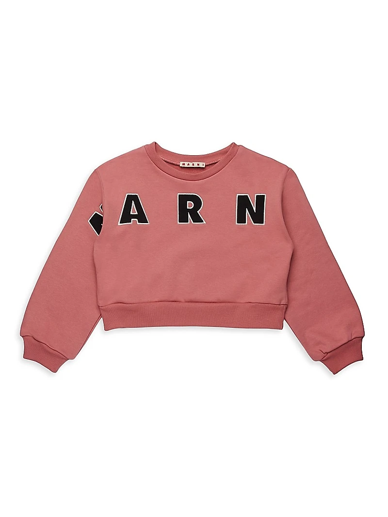 Little Girl's & Logo Crewneck Sweatshirt