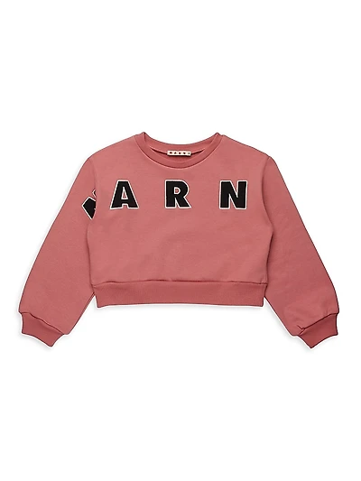 Little Girl's & Logo Crewneck Sweatshirt