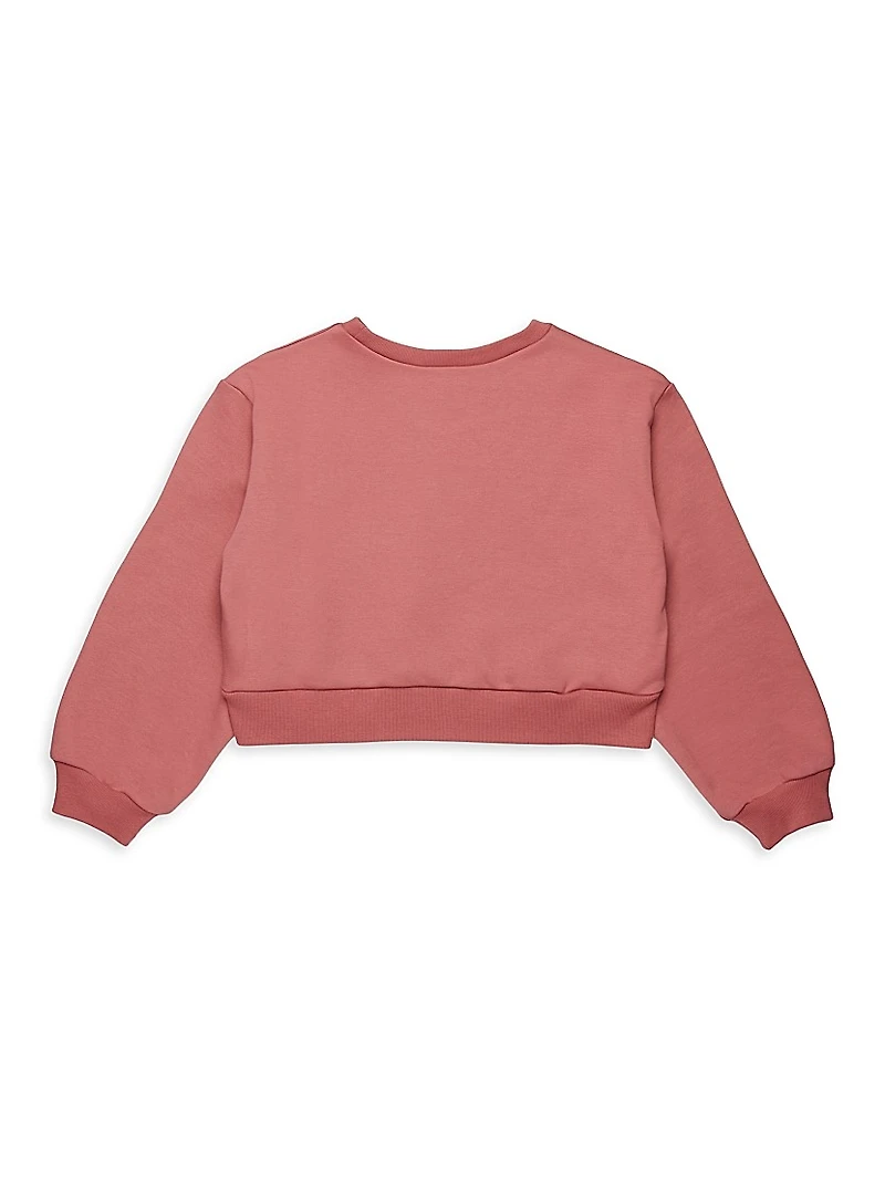 Little Girl's & Logo Crewneck Sweatshirt