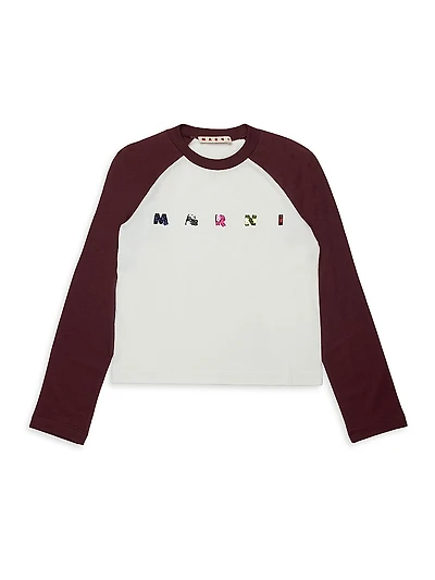 Little Girl's & Sequined Logo Long-Sleeve T-Shirt