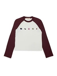 Little Girl's & Sequined Logo Long-Sleeve T-Shirt