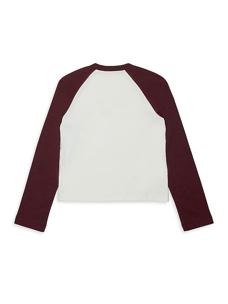 Little Girl's & Sequined Logo Long-Sleeve T-Shirt