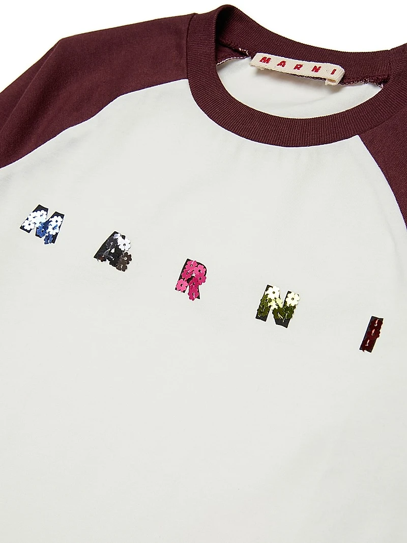 Little Girl's & Sequined Logo Long-Sleeve T-Shirt