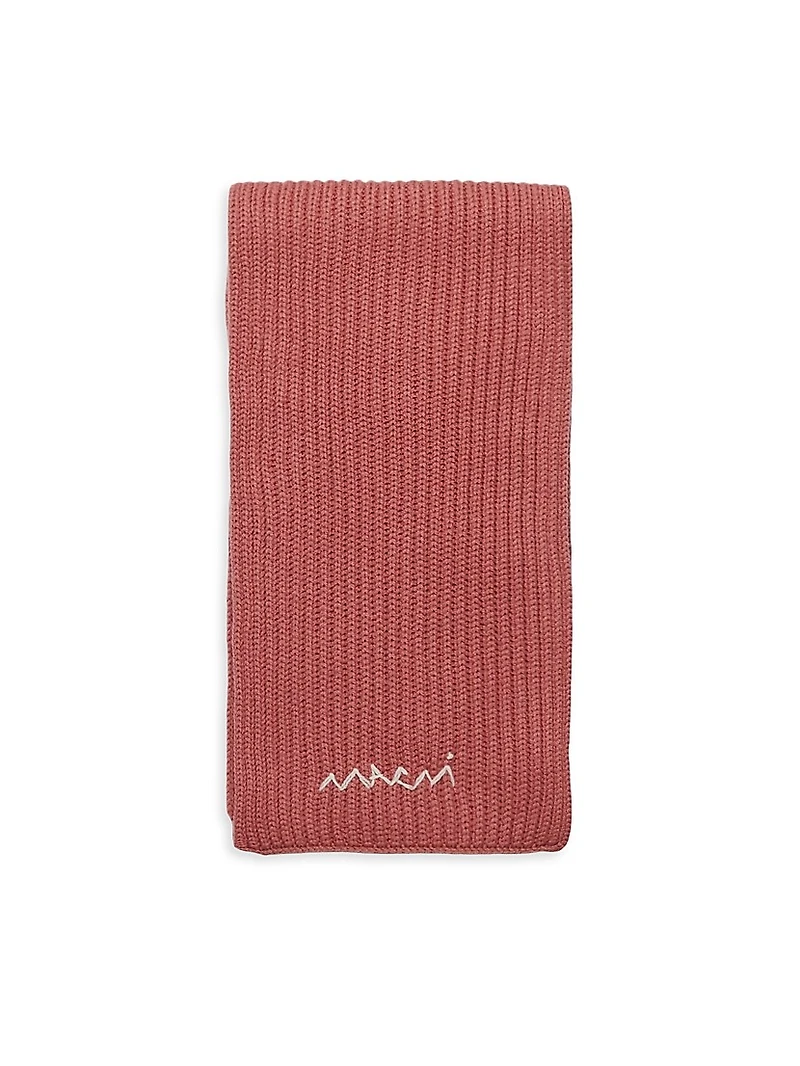 Kid's Ribbed Wool-Blend Scarf